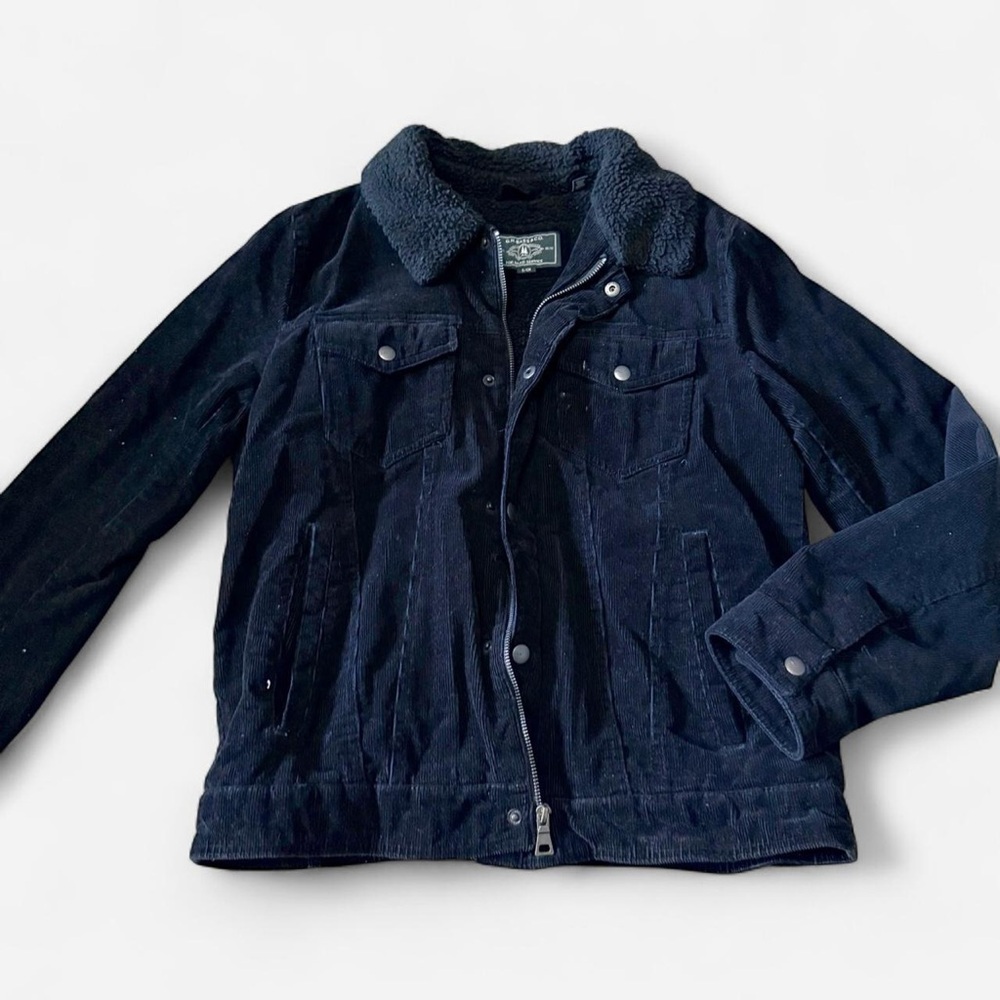 G.H. Bass & Co. Black Corduroy Sherpa-Lined Jacket